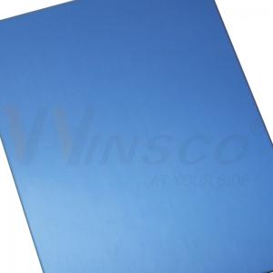 AISI 201 Hairline Stainless Steel Sheet Blue PVD Color Decorative Inox No.4 Brushed Plate