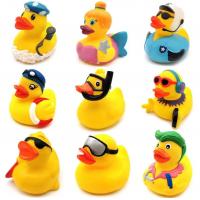 China Vinyl Pvc Plastic Ducky Yellow Rubber Character Collection Figure Ducks Baby Water Bath Toys For Kids on sale