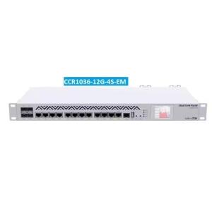 China 4 SFP 4 SFP ネットワークルーター イーサネット ポート ラックマウント エンタープライズ CCR1036-12G-4S-EM supplier