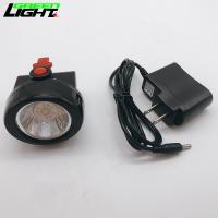 China Lightweight Cordless Mining Cap Lamp For Miners IP67 4000LUX 3.7V 0.65W 2.8Ah on sale