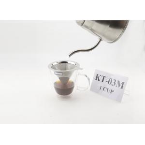 China Mini Single Serve Stainless Steel Mesh Coffee Filter Dripper Silver Color wholesale