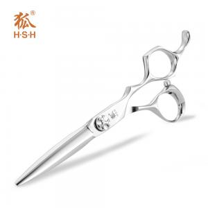 Durable Hairdressing Thinning Scissors Small Curvature Sword Shaped Back