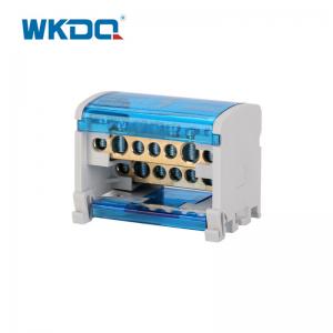 China Durable Busbar Power Distribution Terminal Cabinet , Power Distribution Box UK 207 In Grey and Blue Color supplier