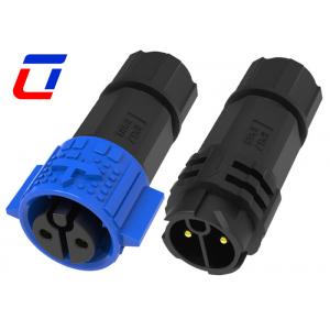 20A M19 Push Lock 2Pin Power Waterproof Circular Connectors For Wires