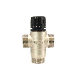 DN32 DN40 Brass Water Thermostatic Mixing Valve,3 Way Thermostatic Mixing Valve  Thermostatic Shower Mixer Valve