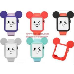 China Cute Cartoon Mouse Ears Soft Silicone Protective Cases for Apple watch Case For iWatch Case Colorful Cover supplier