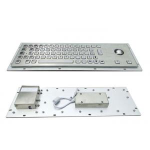 China 20mA Brushed Metal Industrial Keyboard 64 Keys Panel Mount supplier