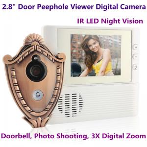 China 2.8 LCD Screen Digital Door Peephole Viewer Camera IR LED Night Vision Home Security Door Eye Electronic Doorbell Alarm supplier