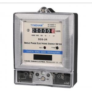 China Commercial Static Single Phase Energy Meter / Indoor 1 Phrase KWH Meter 230v supplier