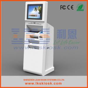 China Computer PC Kiosk Stand Check In Ticketing Information Kiosk With A4 printer supplier