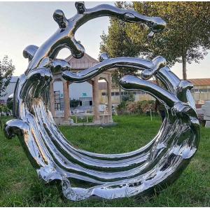 China Mirror Surface Modern Outdoor Metal Sculpture Stainless Steel For Public Decoration supplier