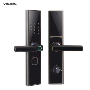 China Active Feedback Digital Door Lock Bluetooth Red Bronze 3D Face Recognition supplier
