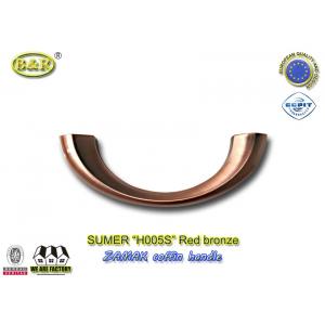 China Ref No H005S Dimension 19×7cm Zamak Metal Coffin Handles Color Red Bronze Moon Shape supplier