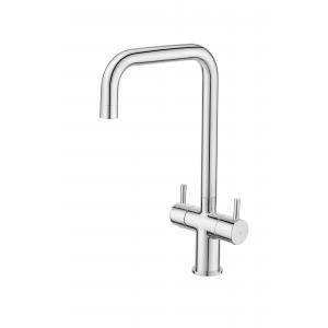 China stylish space Modern Kitchen Faucets Double Handle Monobloc supplier