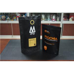 China Custom Printed Stand Up Coffee Bag With Degassing Valve / Coffee Bean Packaging Bag supplier