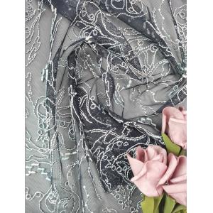 China Dot Tulle Embroidered Polyester Lace Fabric Lace Trim For Wedding Veil supplier