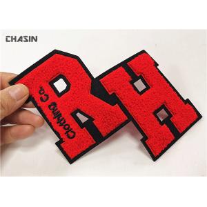 Custom Monogram Chenille Embroidery Patches  ,  Iron On Chenille Letter Patches
