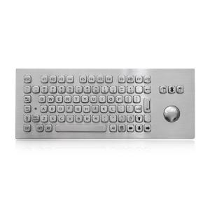China 81 Keys IP65 Waterproof Metal Stainless Pc Desktop Keyboard With 38mm Trackball supplier