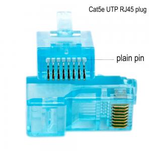 China Networking Cable OEM 8P8C CAT5E Ethernet Cable Plugs with transparent supplier