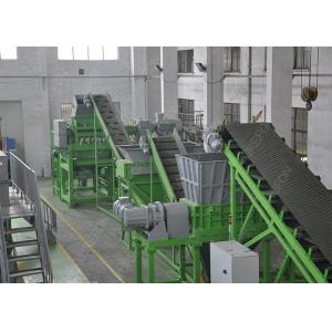 China 1000 Kg / H Waste Tyre Recycling Machine , Big Fat Tire Recycling Production Line supplier
