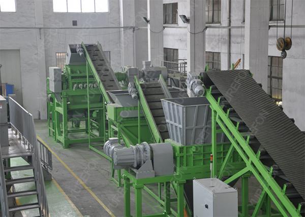 1000 Kg / H Waste Tyre Recycling Machine , Big Fat Tire Recycling Production