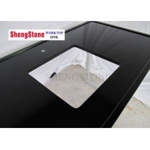 China Black Color Clear Epoxy Resin Countertops One Hole 1500*700 Mm Size supplier