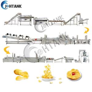 500kg/H Potato Chips Production Line , Potato Chips Making Machine For Small Business