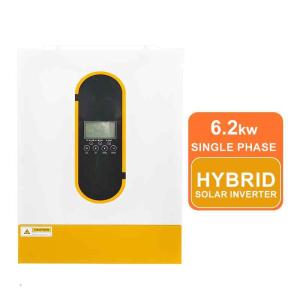 China 6.2kw 6.2KVA 48V Hybrid Solar Inverter Single Phase Pure Sine Wave Off Grid MPPT with Dual Output for Smart Load wholesale