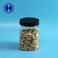 China Snack Square Empty PET Food Plastic Jar 30OZ Leak Proof on sale