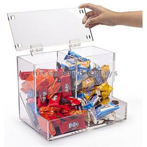 Counter Top Acrylic Display Case , Pure Acrylic Display Cubes for Candy Wholesale