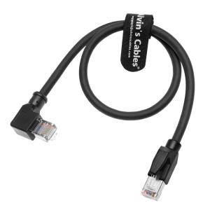 China Cable Ethernet apantallado CAT6A Profinet de Alvin con ángulo recto y alta flexibilidad, chapado en oro, 1 m, para automatización industrial supplier