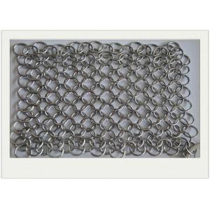6*8 Stainless Steel Chainmail Scrubber / Cast Iron Chain Cleaner Non - Toxic