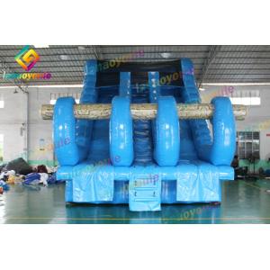 Blue Elephant Inflatable Water Park With Three Sile Fire Rerardant