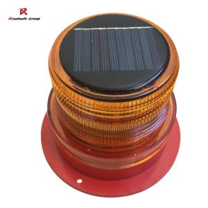China ROADSAFE 2025 Solar Powered LED Strobe Beacon Light for Road Work Safety with High Brightness and Waterproof Design wholesale