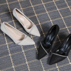 China Leather Women High Heel Pumps , Stiletto Slip On Heels For Party OEM supplier