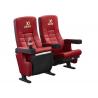 China Red Fabric XJ-6819 Fixed Leg Movie Cinema Chairs With Movable Amrest wholesale