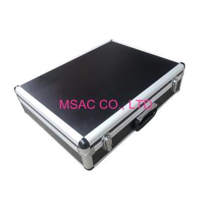 China Dos MDF de aluminio del estuche rígido 3.8M M de las cerraduras con el panel negro L 525 X W 415 X H 225m m del ABS supplier