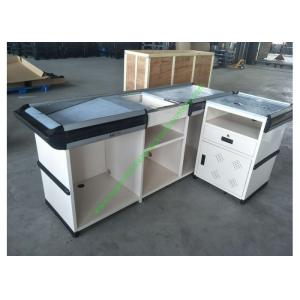 China Supermarket  Counter Desk Cold Rolled Steel Shop Furniture Cashier Desk supplier