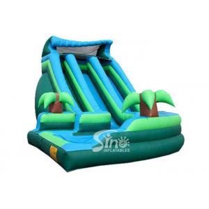 China Outdoor commercial kids giant inflatable curve water slide with pool made of best pvc tarpaulin from Sino Inflatables supplier