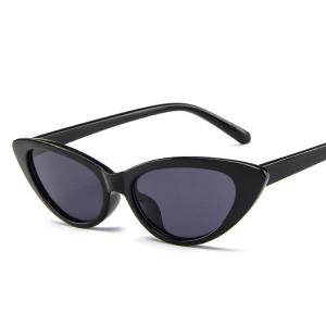 BSCI Small Frames Black Cat Eye Sunglasses Promotion Sunglasses With Logo