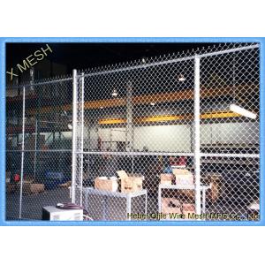 China 11 Gauge Chain Link Fence Fabric , 50 Foot Chain Link Privacy Screen For Security supplier