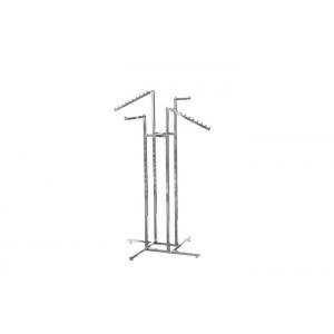 China Stainess Steelcloth Rack Stand With Four Arms Hanging Bar , Customized Hanging Clothes Rail wholesale