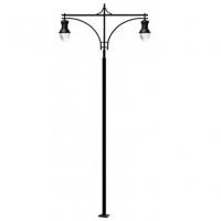 China 6m 15m Solar Street Light Pole Galvanized Steel Double Arm For Garden on sale