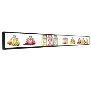 China Narrow Stretched Bar Lcd Display WIFI BT LAN Tft  Screen Advertising Display 23.1 Inch supplier