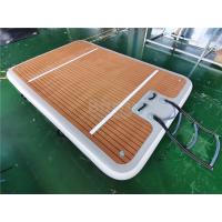 China Customized Logo Inflatable Pontoon Inflatable Water Platform Dock With Ladder on sale