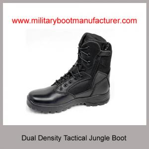China Wholesale China Military Tactical Combat Boot With PU Rubber Dual Density Full Grain Leather 1400D Nylon Size Zipper supplier