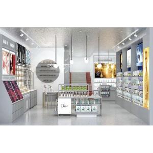 Fashion Polishing Surface Cosmetic Display Shelves With Logo And Acrylic Display Stand