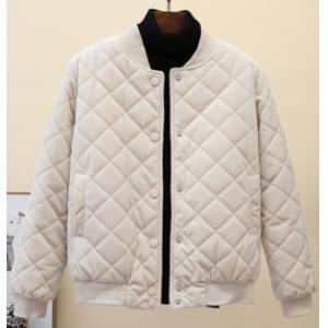 China Single Breasted Women's Down Parka Jacket , Autumn Womens Winter Bomber Coats supplier