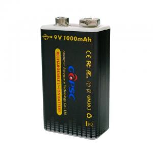 1000mAh 9 Volt Rechargeable Battery With Charger Type C Fast Charging