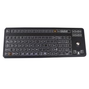 China 108 Keys Compact Format Industrial Membrane Keyboard IP66 With Integrated Trackball supplier